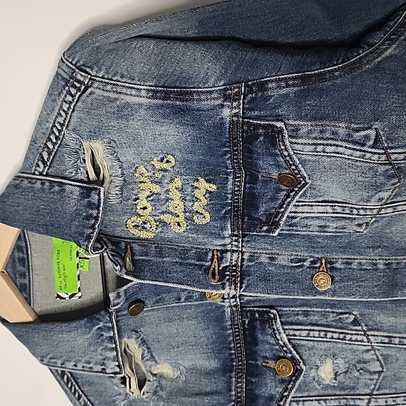 Sandrine Rose by Free People boys dont cry jean jacket size extra small - Picture 4 of 11